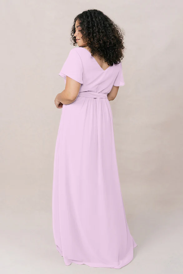 Harper Chiffon Faux Wrap Dress | Made To Order - Image 70