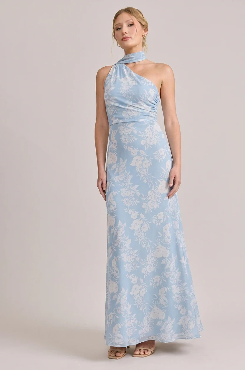 Imani Chiffon Floral Print Dress | Made To Order - Image 10