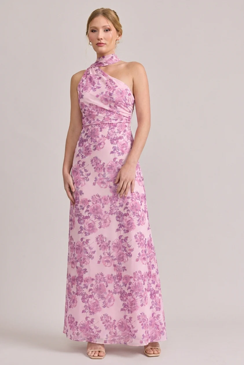 Imani Chiffon Floral Print Dress | Made To Order - Image 14