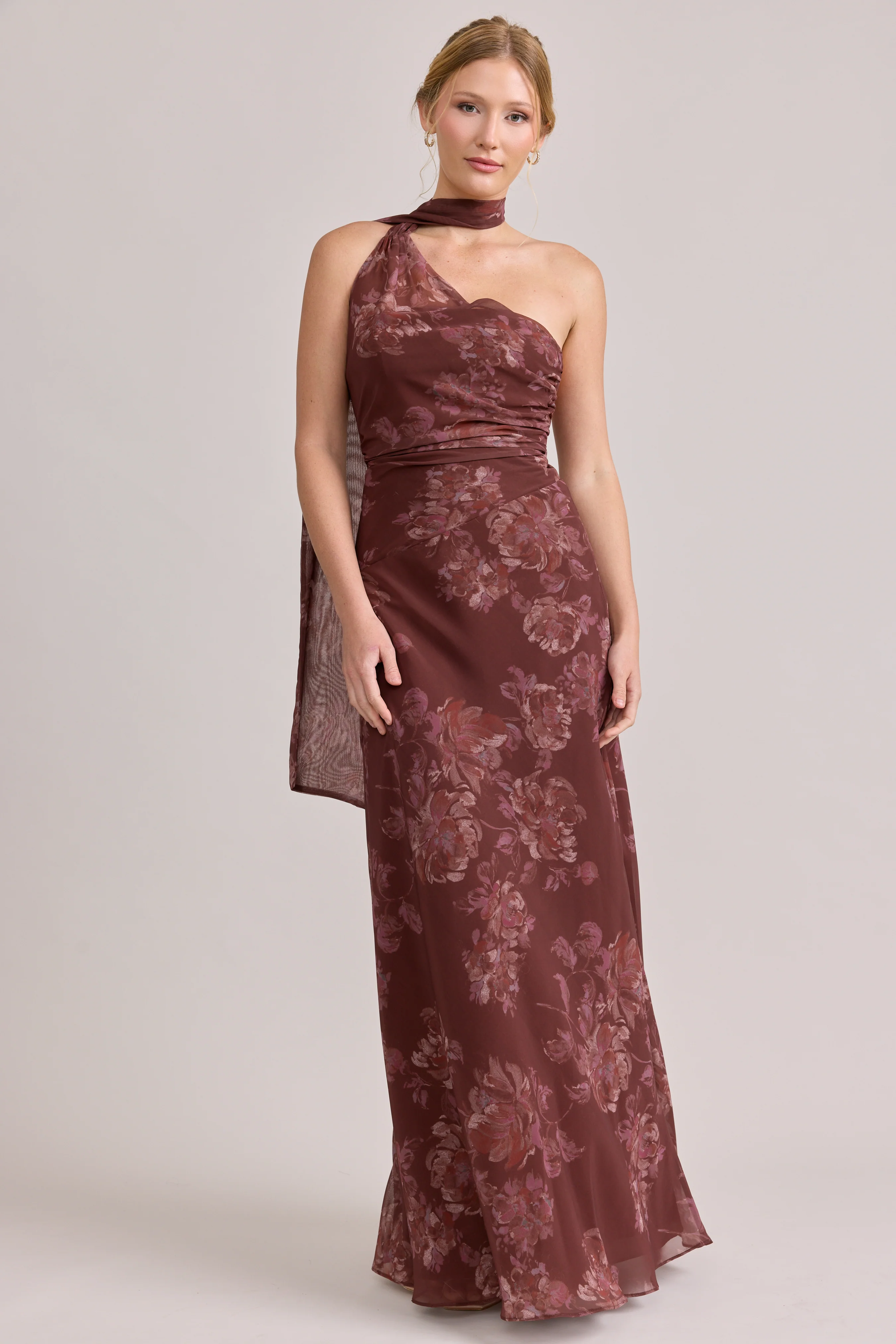 Imani Chiffon Floral Print Dress | Made To Order - Image 15