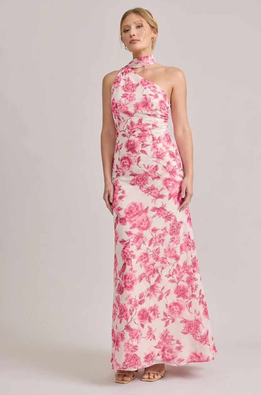 Imani Chiffon Floral Print Dress | Made To Order - Image 16