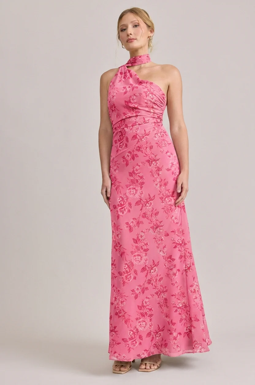 Imani Chiffon Floral Print Dress | Made To Order - Image 17