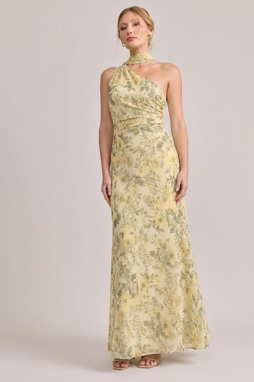 Imani Chiffon Floral Print Dress | Made To Order - Image 2