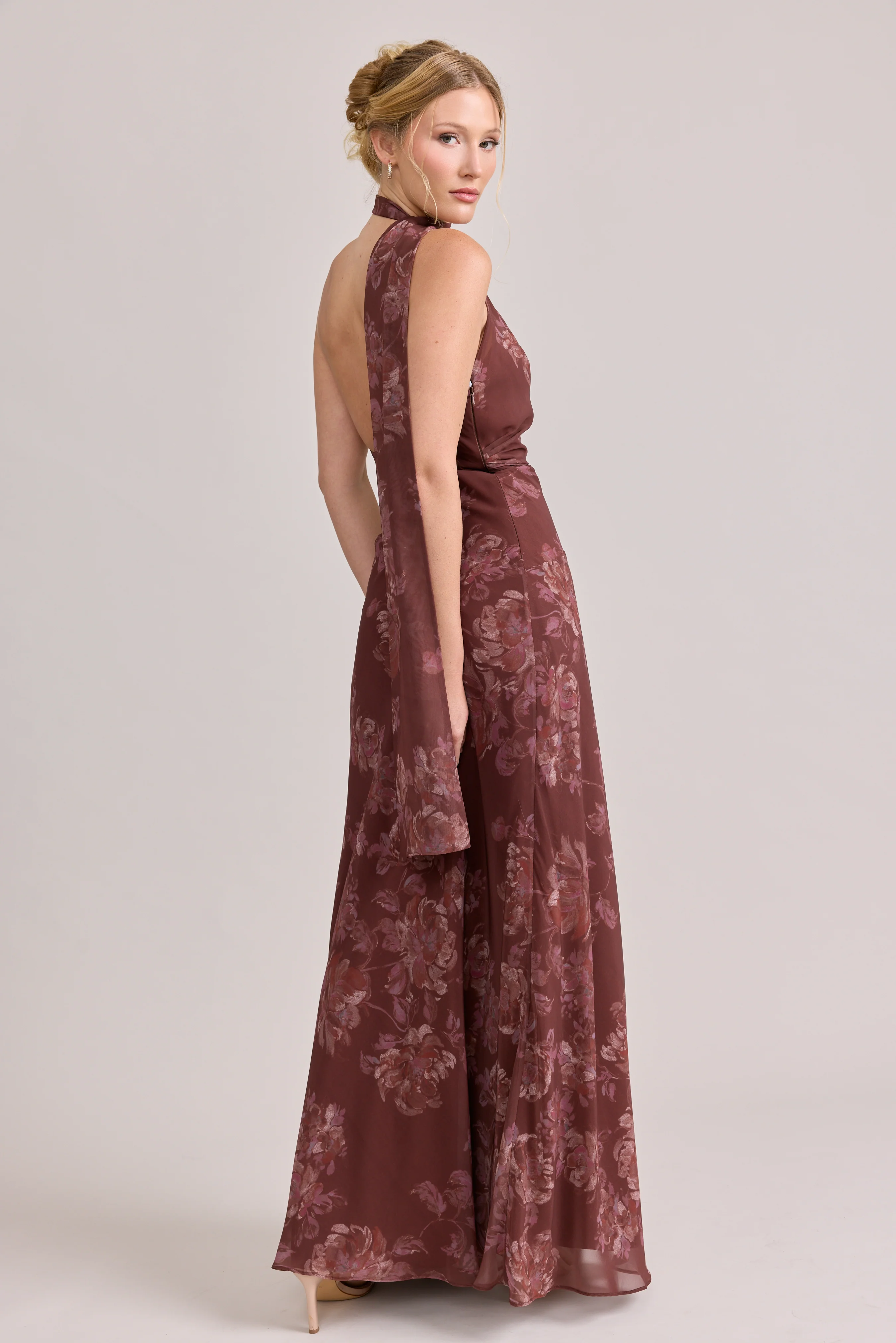 Imani Chiffon Floral Print Dress | Made To Order - Image 21