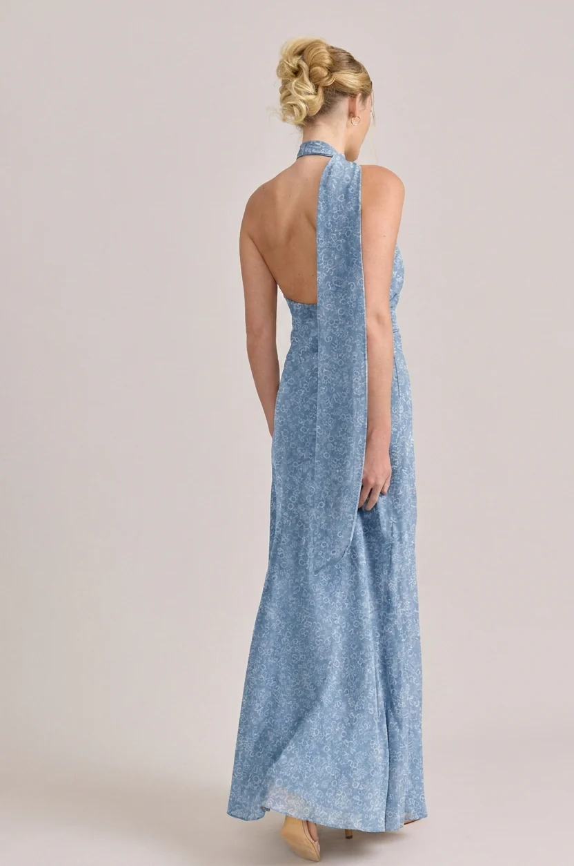 Imani Chiffon Floral Print Dress | Made To Order - Image 26