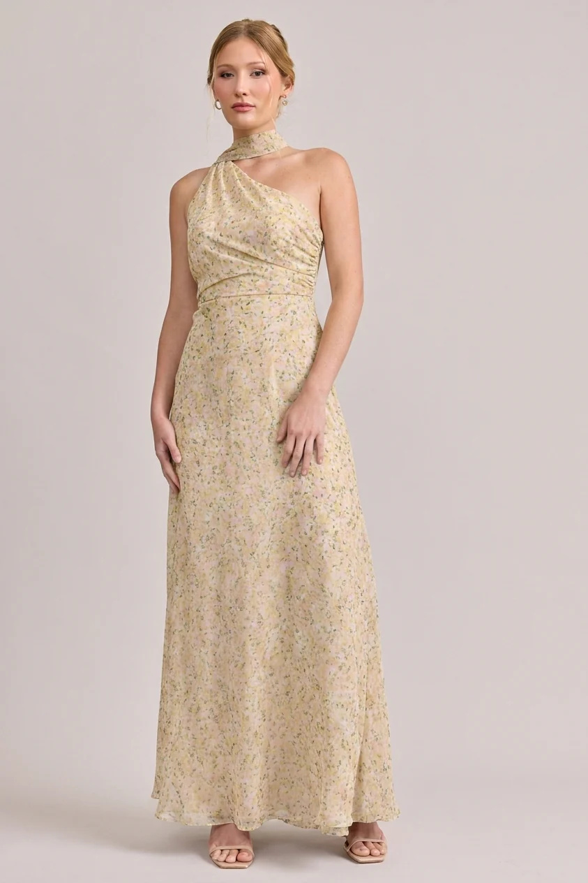 Imani Chiffon Floral Print Dress | Made To Order - Image 3