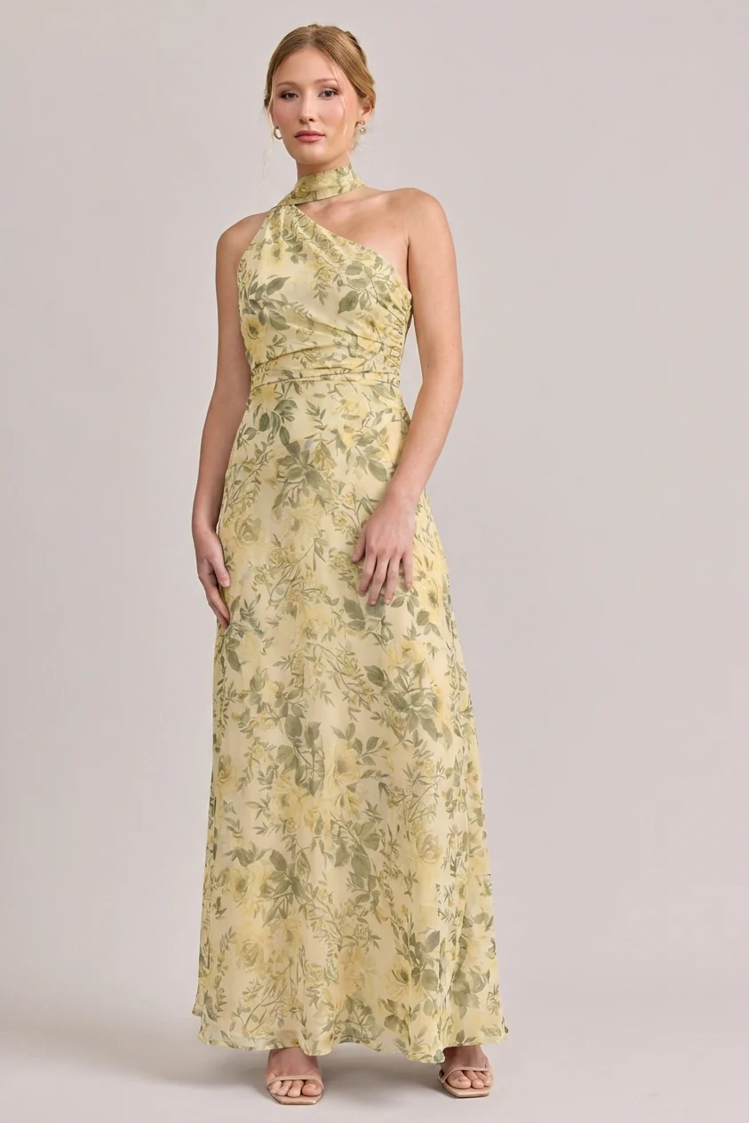 Imani Chiffon Floral Print Dress | Made To Order - Image 32
