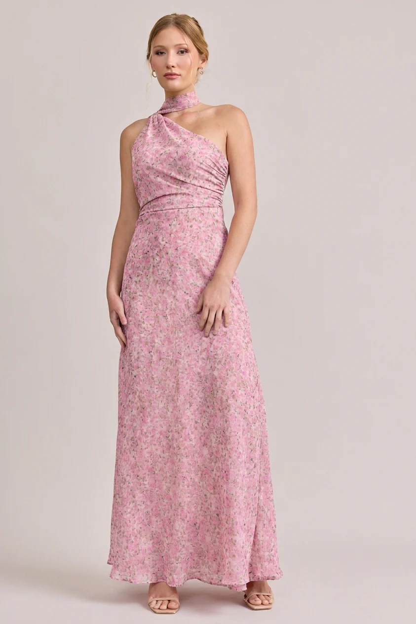 Imani Chiffon Floral Print Dress | Made To Order - Image 37