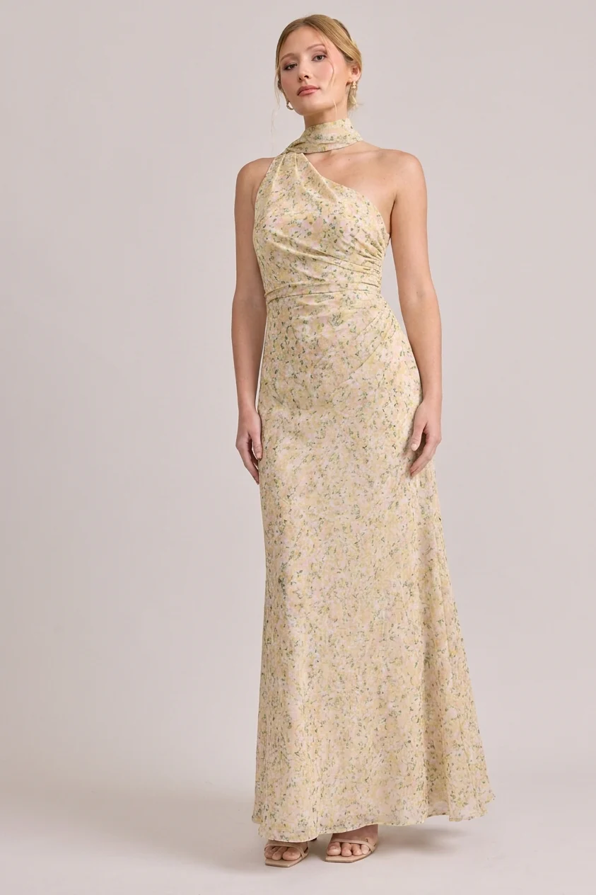 Imani Chiffon Floral Print Dress | Made To Order - Image 38