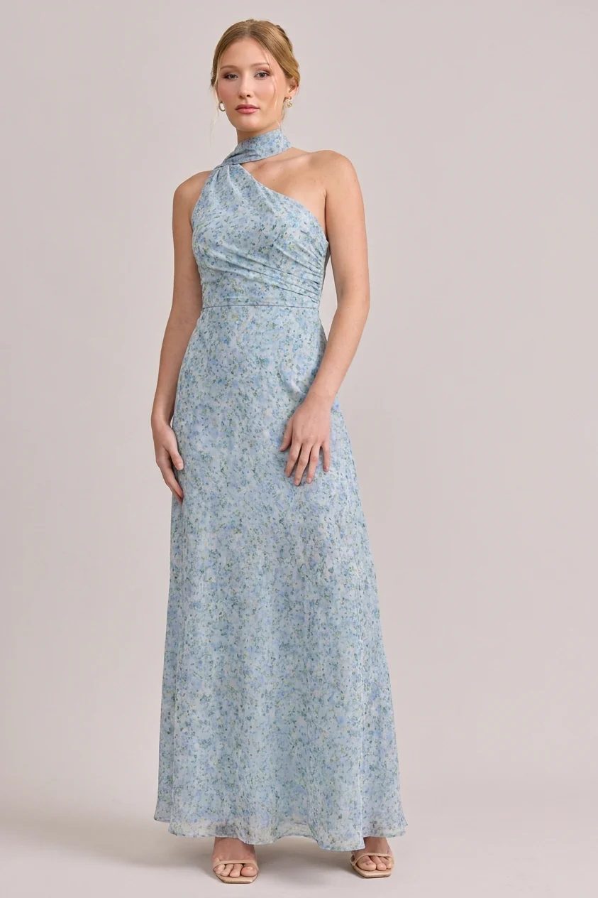 Imani Chiffon Floral Print Dress | Made To Order - Image 4