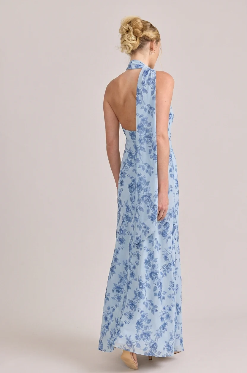 Imani Chiffon Floral Print Dress | Made To Order - Image 40