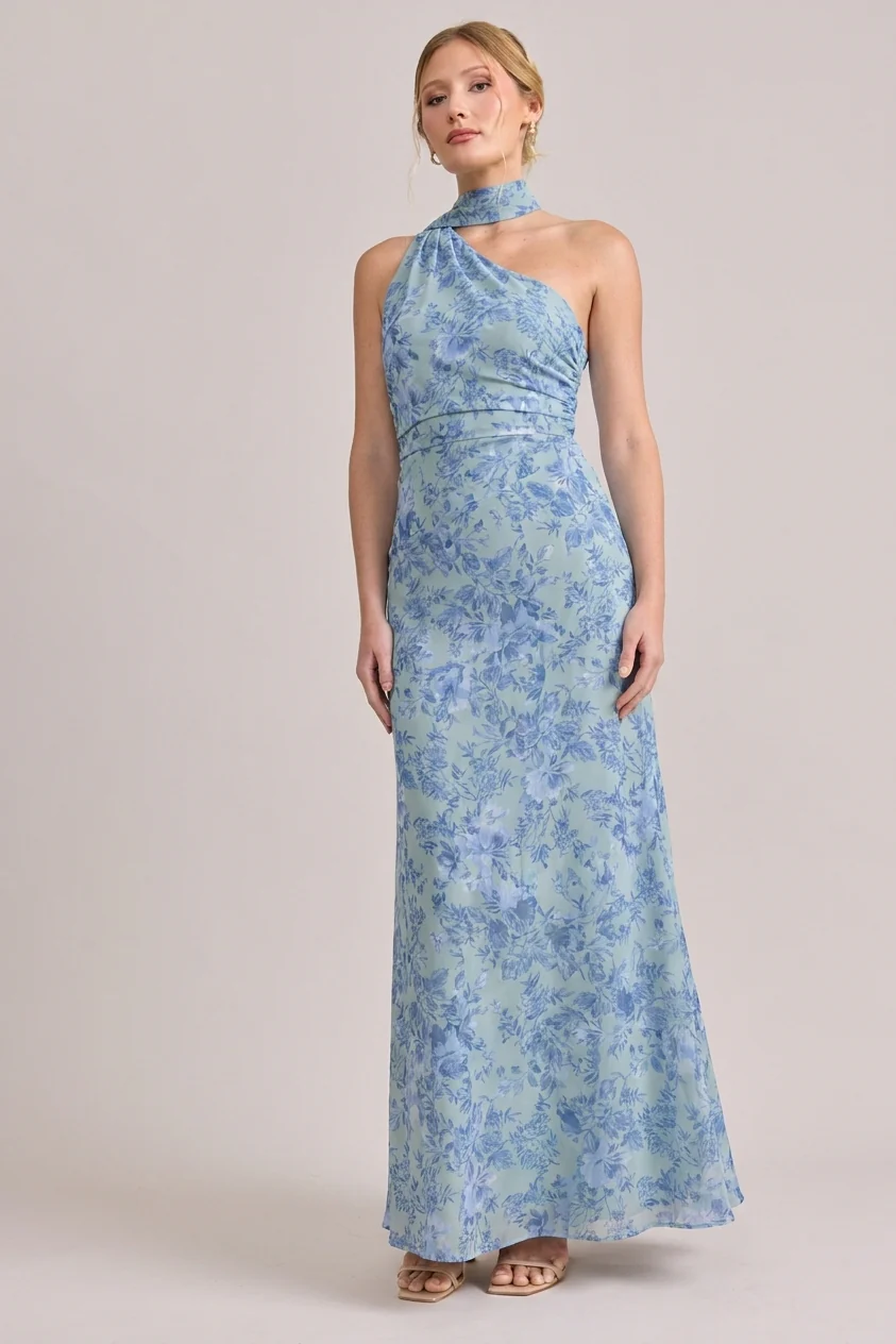 Imani Chiffon Floral Print Dress | Made To Order - Image 41