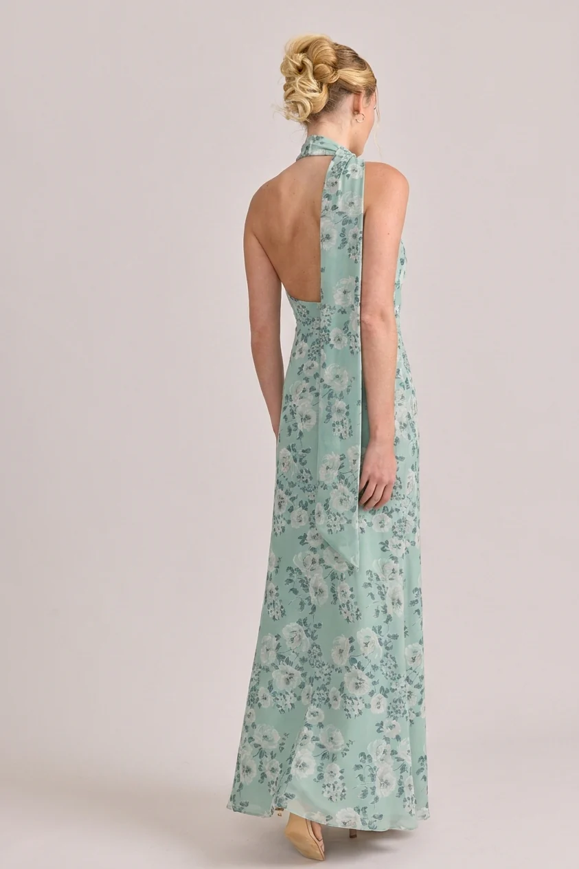 Imani Chiffon Floral Print Dress | Made To Order - Image 42