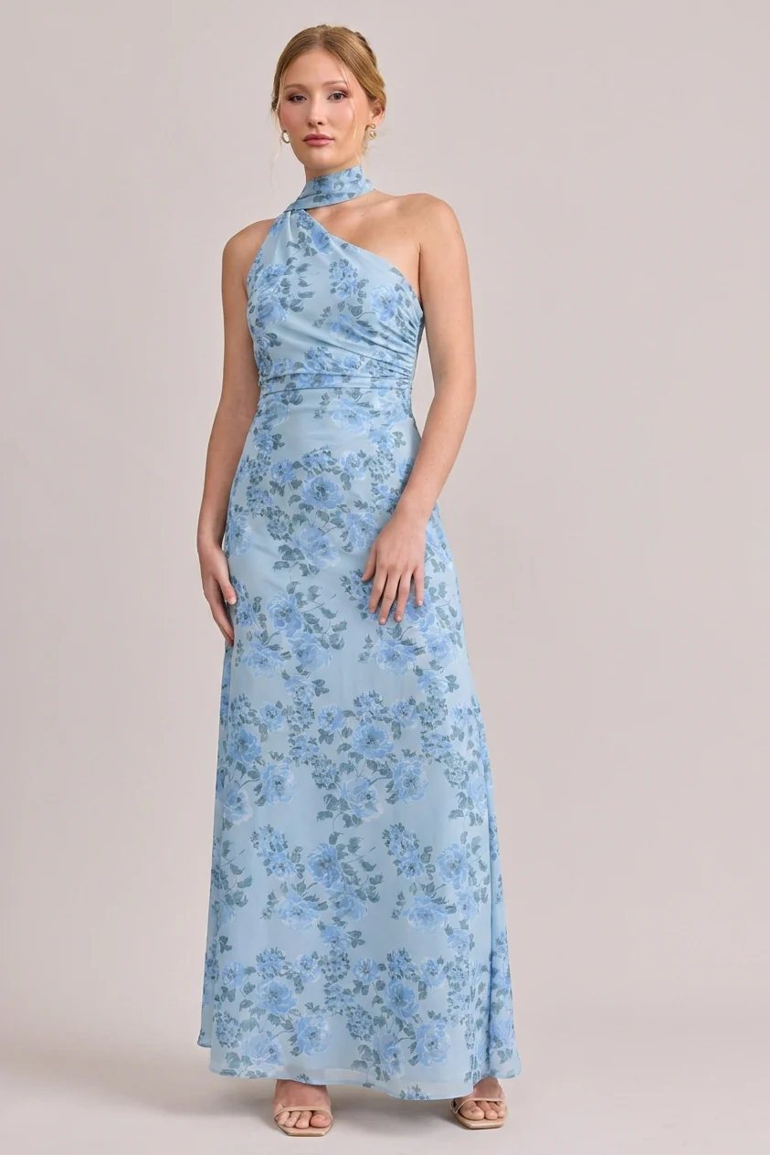 Imani Chiffon Floral Print Dress | Made To Order - Image 43