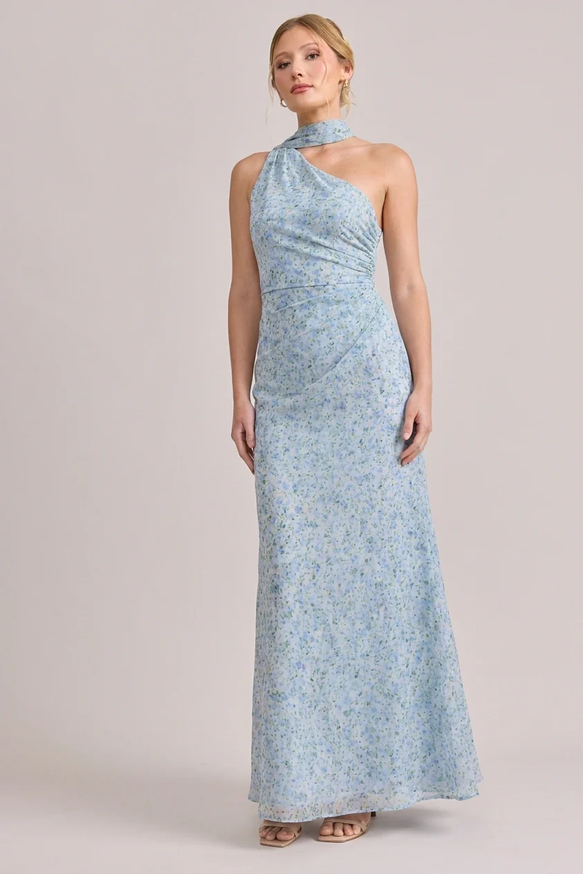 Imani Chiffon Floral Print Dress | Made To Order - Image 44