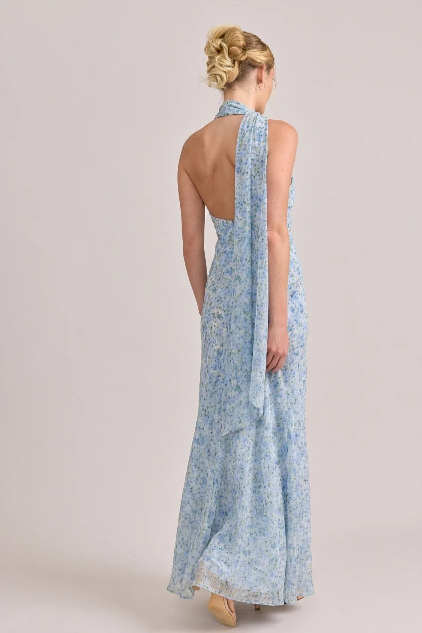 Imani Chiffon Floral Print Dress | Made To Order - Image 47