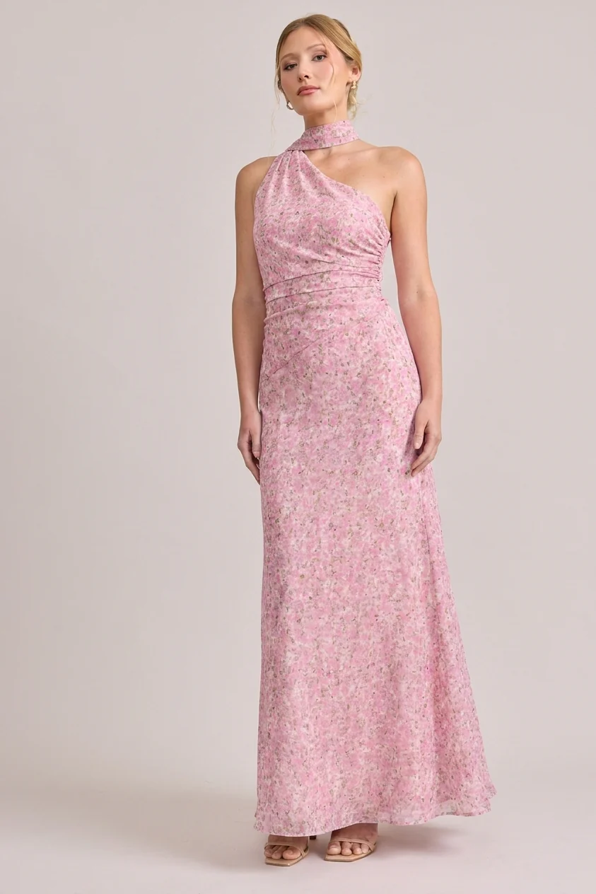 Imani Chiffon Floral Print Dress | Made To Order - Image 5