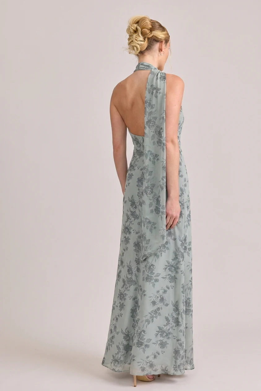 Imani Chiffon Floral Print Dress | Made To Order - Image 52