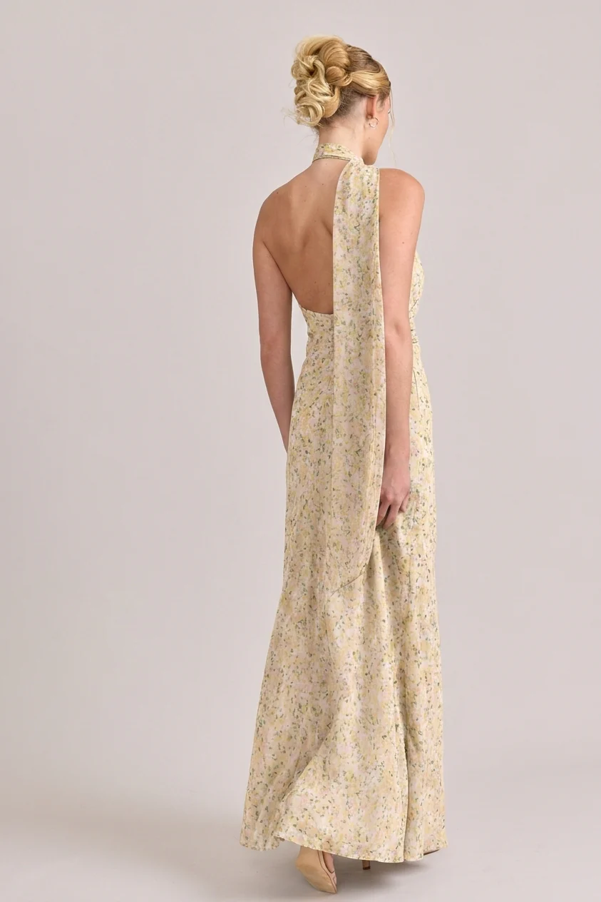 Imani Chiffon Floral Print Dress | Made To Order - Image 54