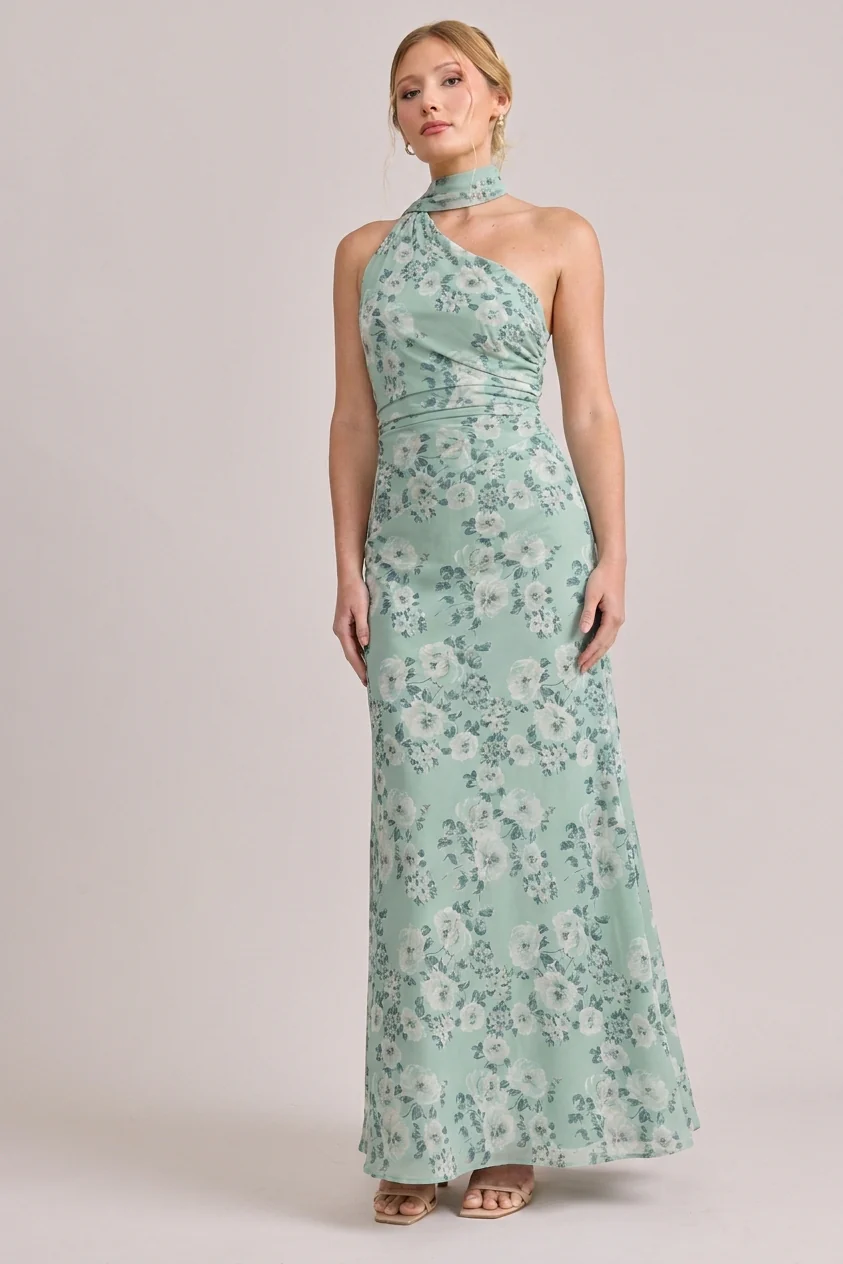 Imani Chiffon Floral Print Dress | Made To Order - Image 55