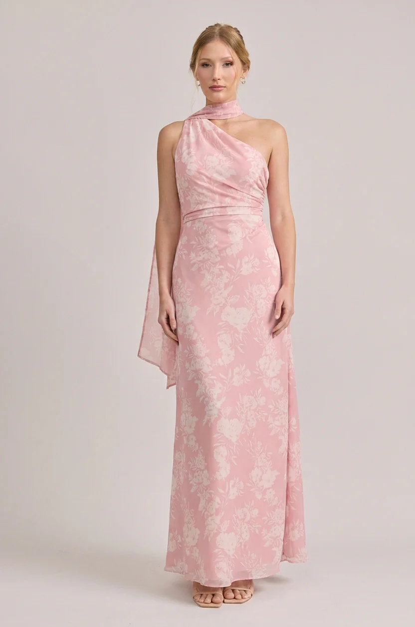 Imani Chiffon Floral Print Dress | Made To Order - Image 57