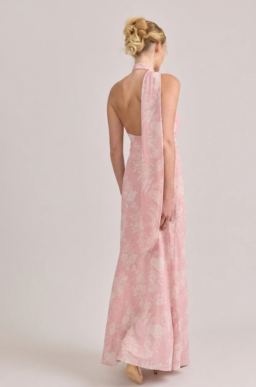 Imani Chiffon Floral Print Dress | Made To Order - Image 59