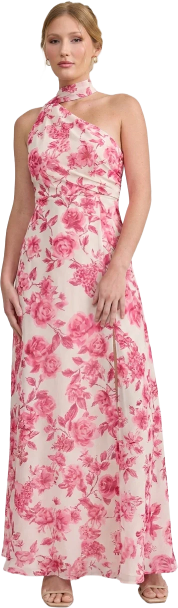 Imani Chiffon Floral Print Dress | Made To Order - Image 63