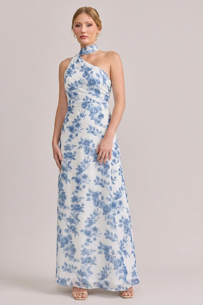 Imani Chiffon Floral Print Dress | Made To Order - Image 7
