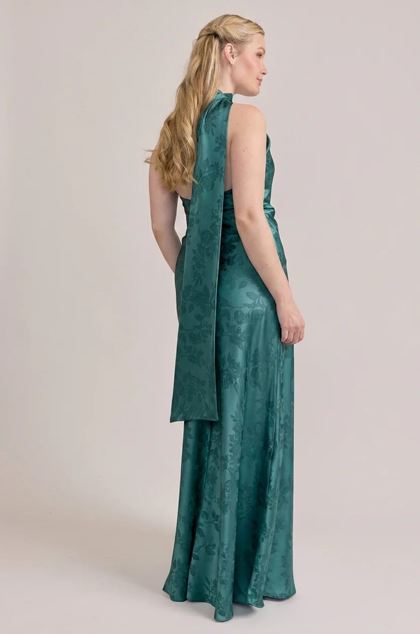 Imani Satin Floral Print Dress | Made To Order - Image 17
