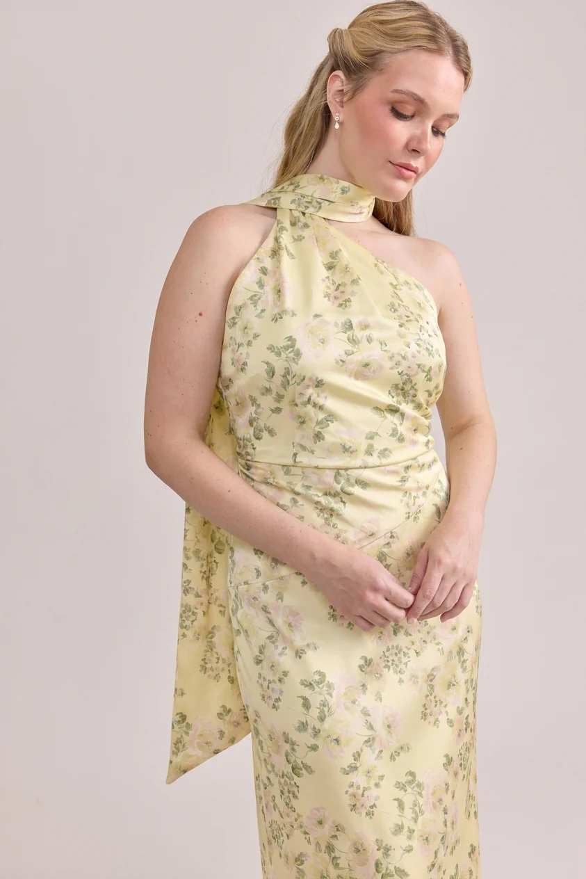 Imani Satin Floral Print Dress | Made To Order - Image 2