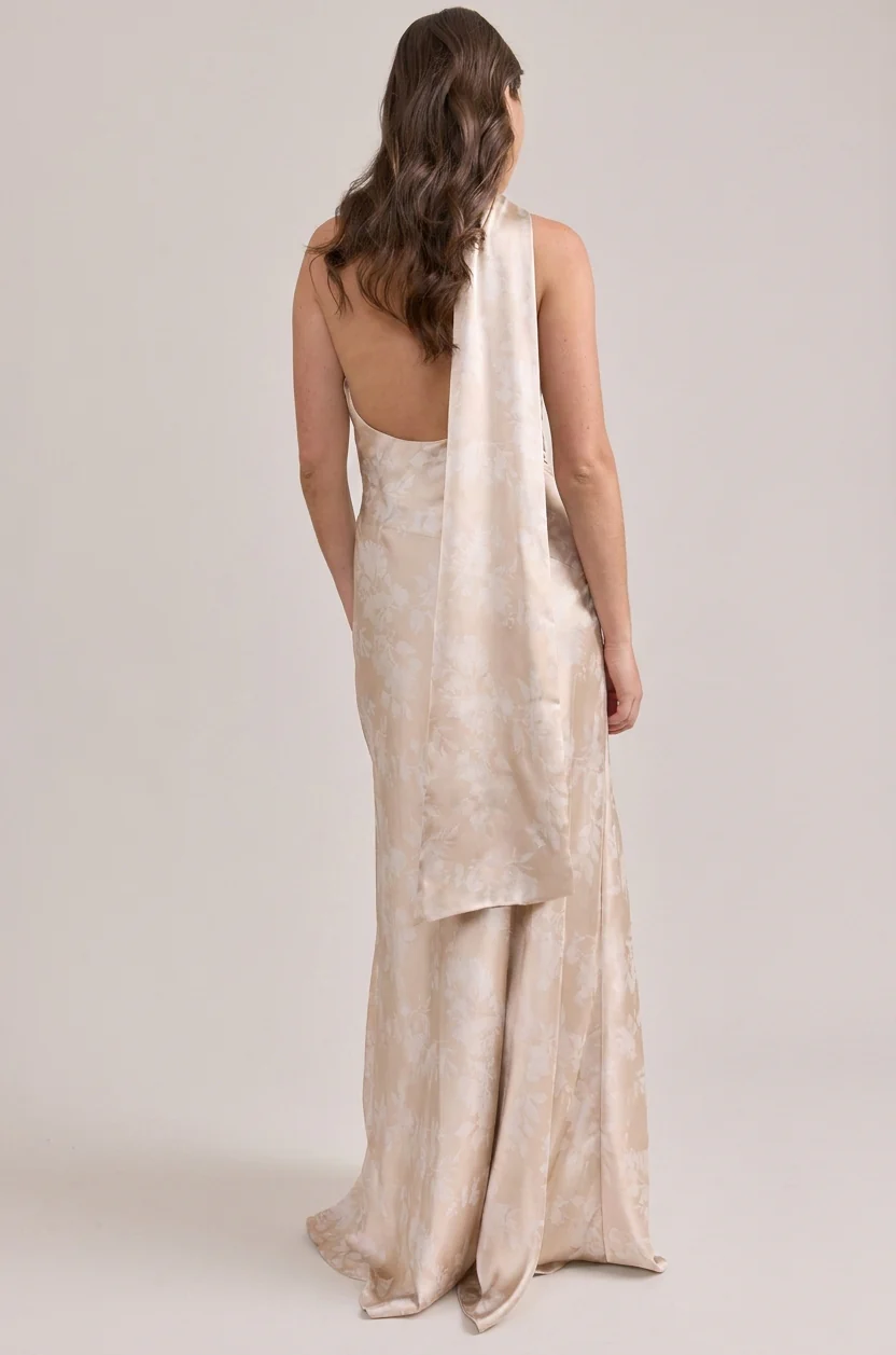 Imani Satin Floral Print Dress | Made To Order - Image 22