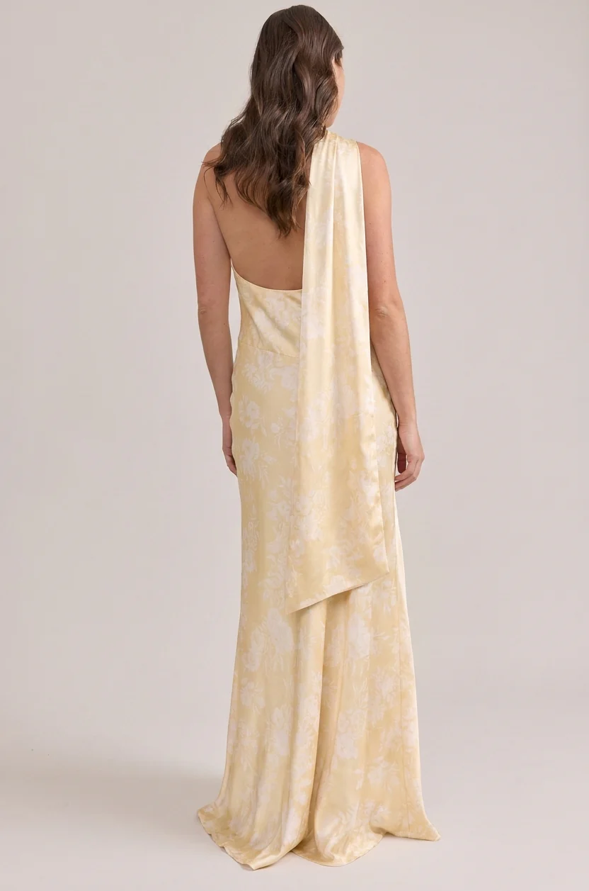 Imani Satin Floral Print Dress | Made To Order - Image 41