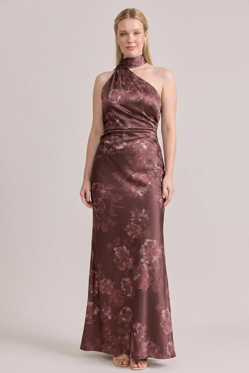 Imani Satin Floral Print Dress | Made To Order - Image 6
