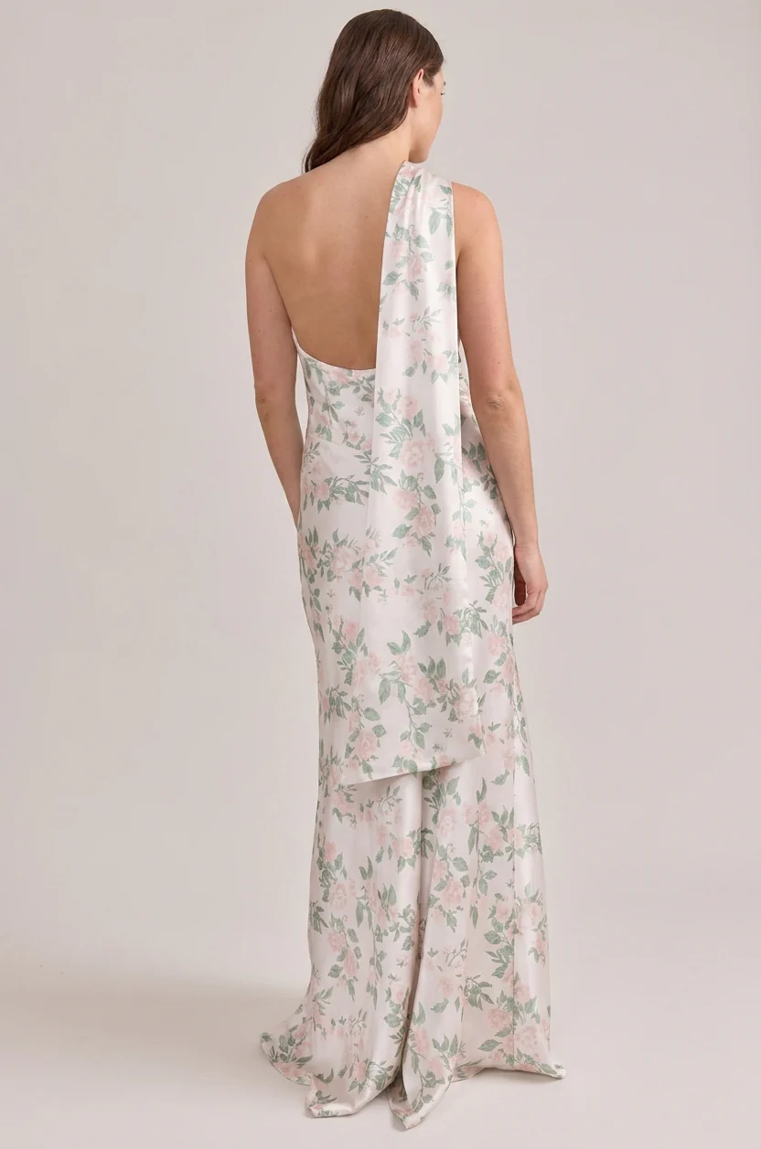 Imani Satin Floral Print Dress | Made To Order - Image 67