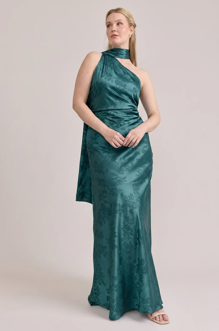 Imani Satin Floral Print Dress | Made To Order - Image 8