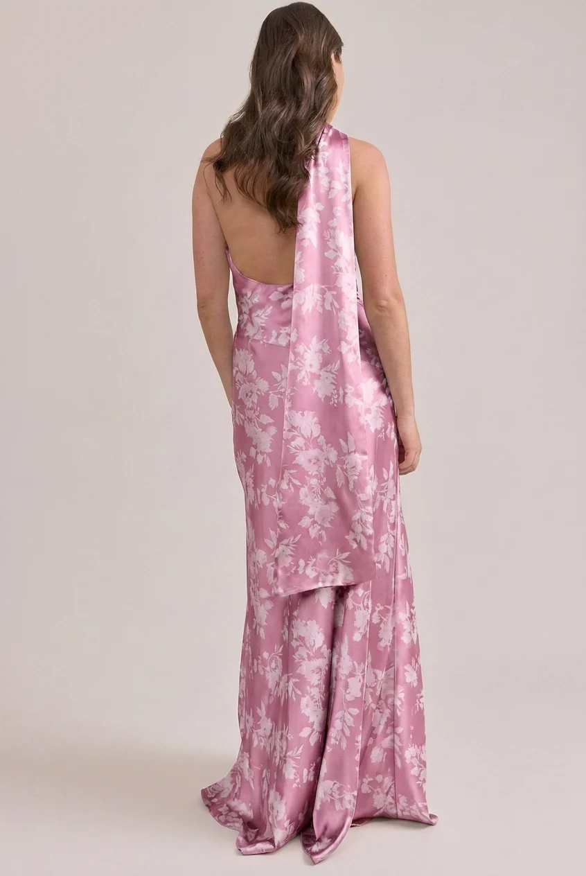 Imani Satin Floral Print Dress | Made To Order - Image 83