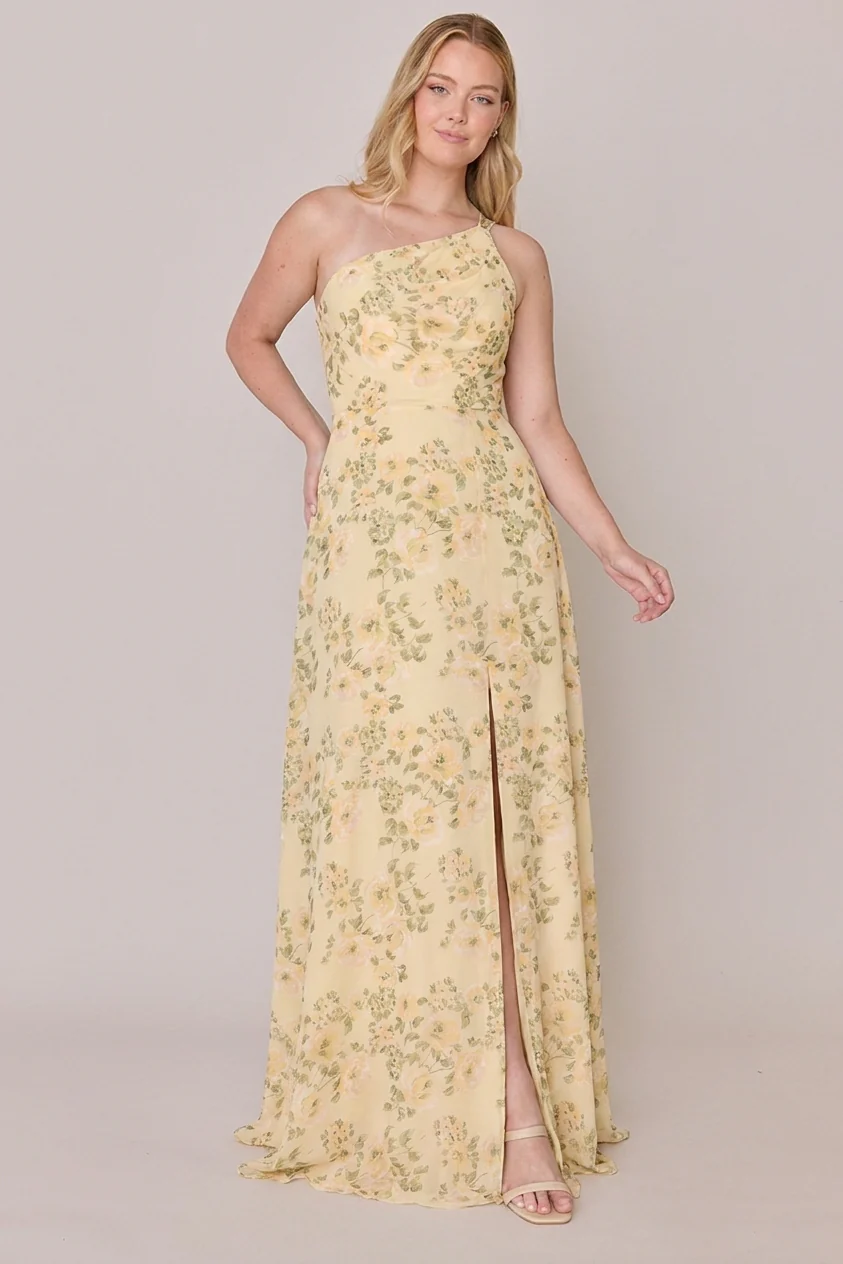 Inez Chiffon Floral Print Dress | Made To Order - Image 66