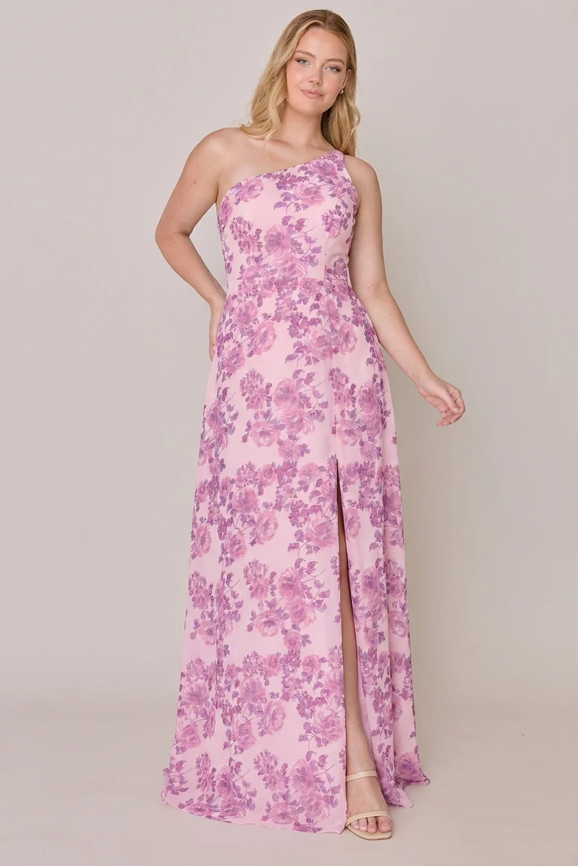 Inez Chiffon Floral Print Dress | Made To Order - Image 75