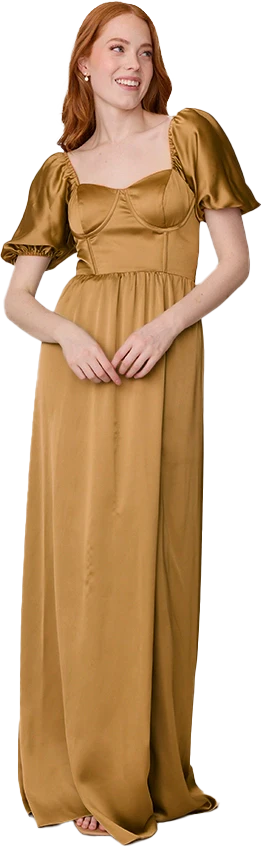 Isabella Satin Dress | Made To Order - Image 127