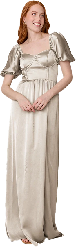 Isabella Satin Dress | Made To Order - Image 153