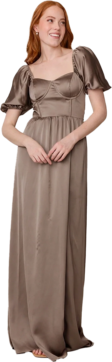 Isabella Satin Dress | Made To Order - Image 173