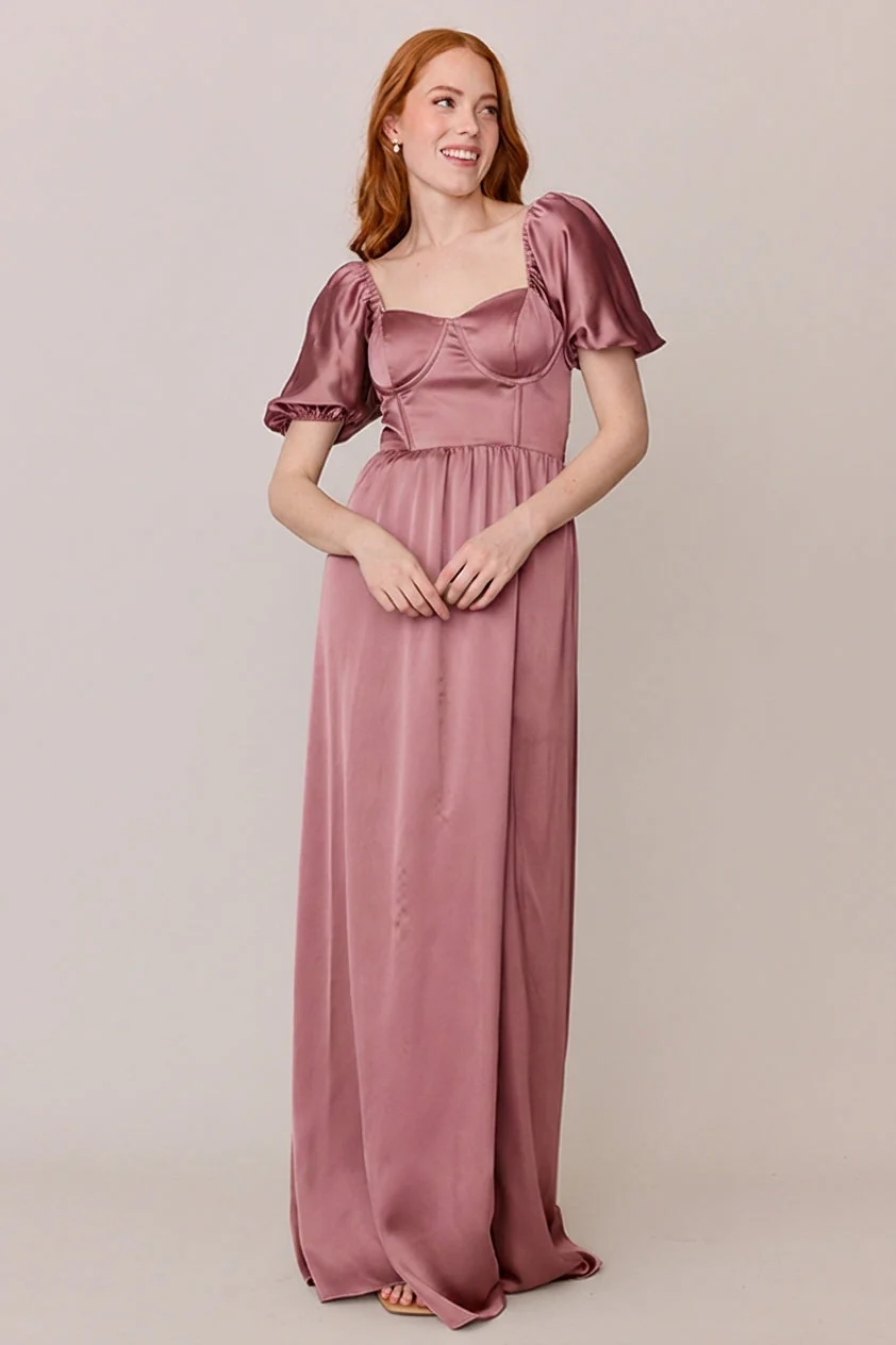 Isabella Satin Dress | Made To Order - Image 174
