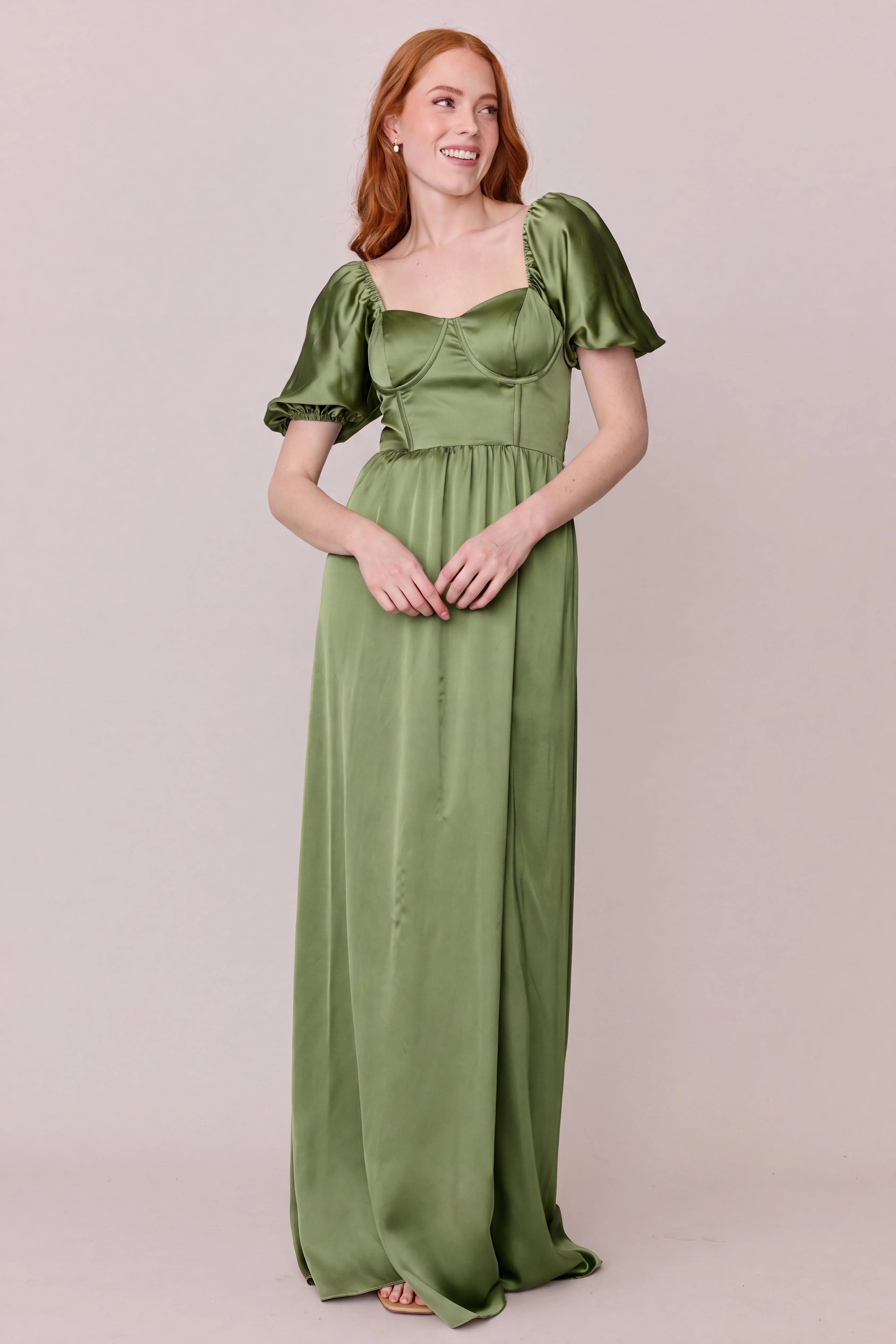 Isabella Satin Dress | Made To Order - Image 175