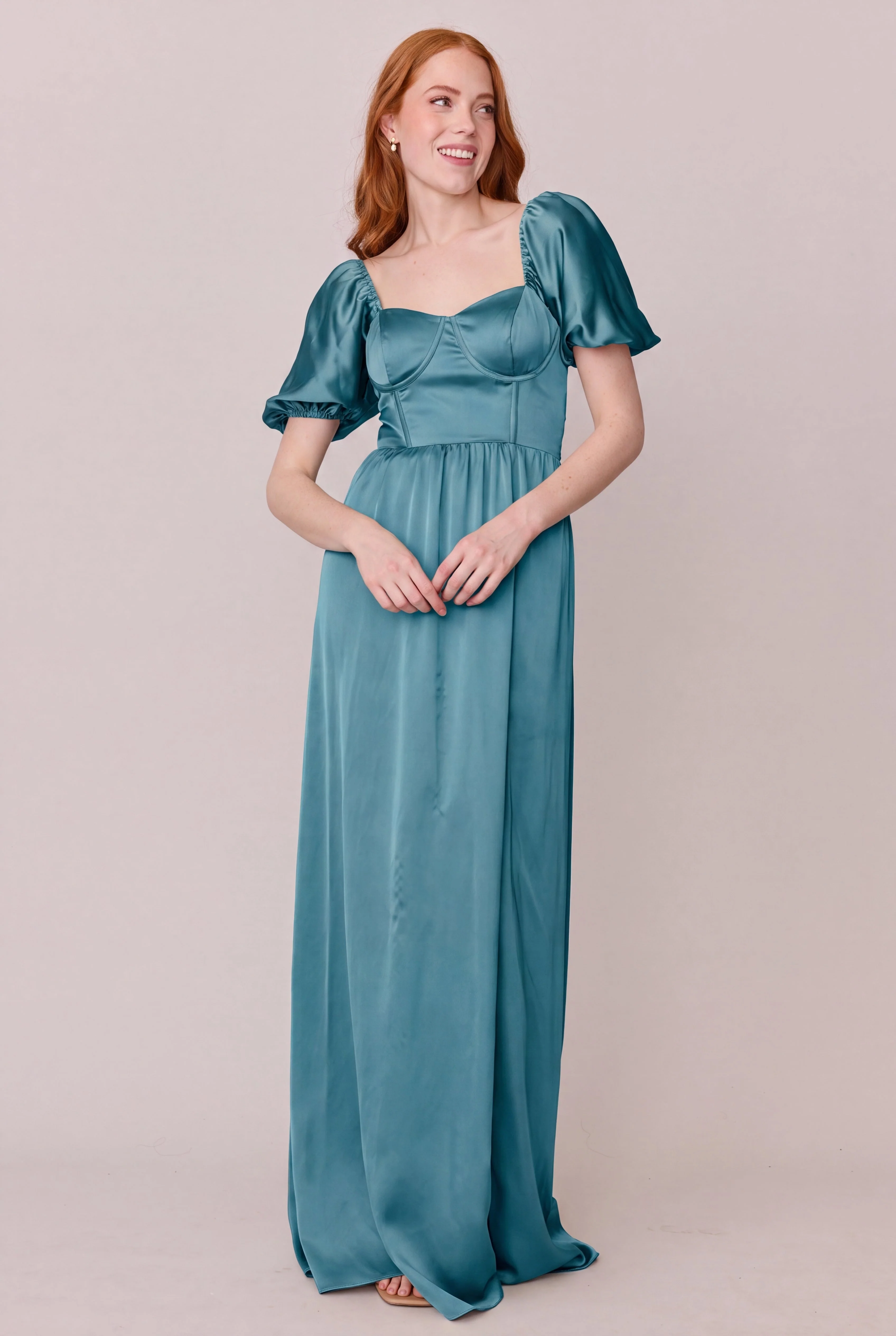 Isabella Satin Dress | Made To Order - Image 176