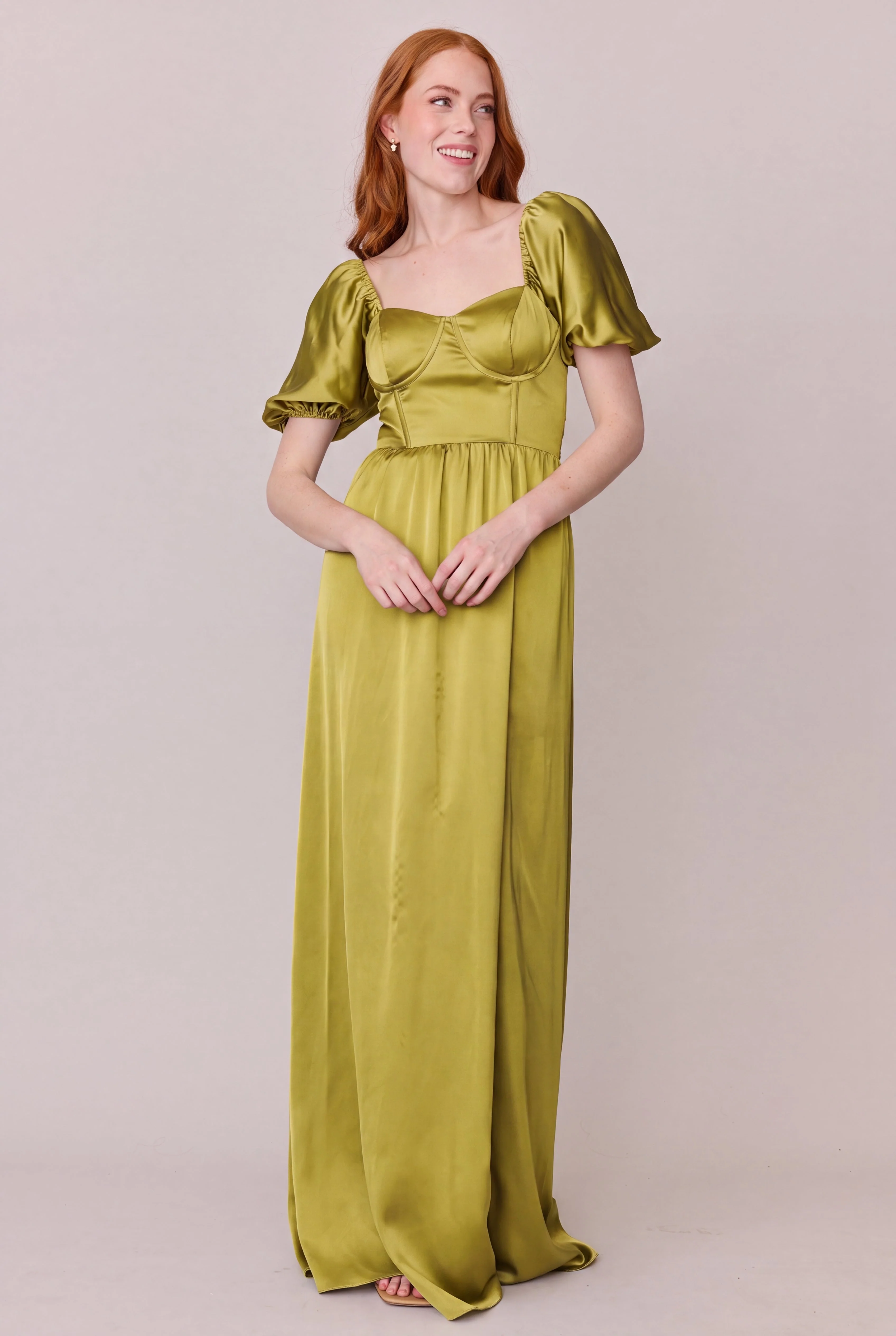 Isabella Satin Dress | Made To Order - Image 177