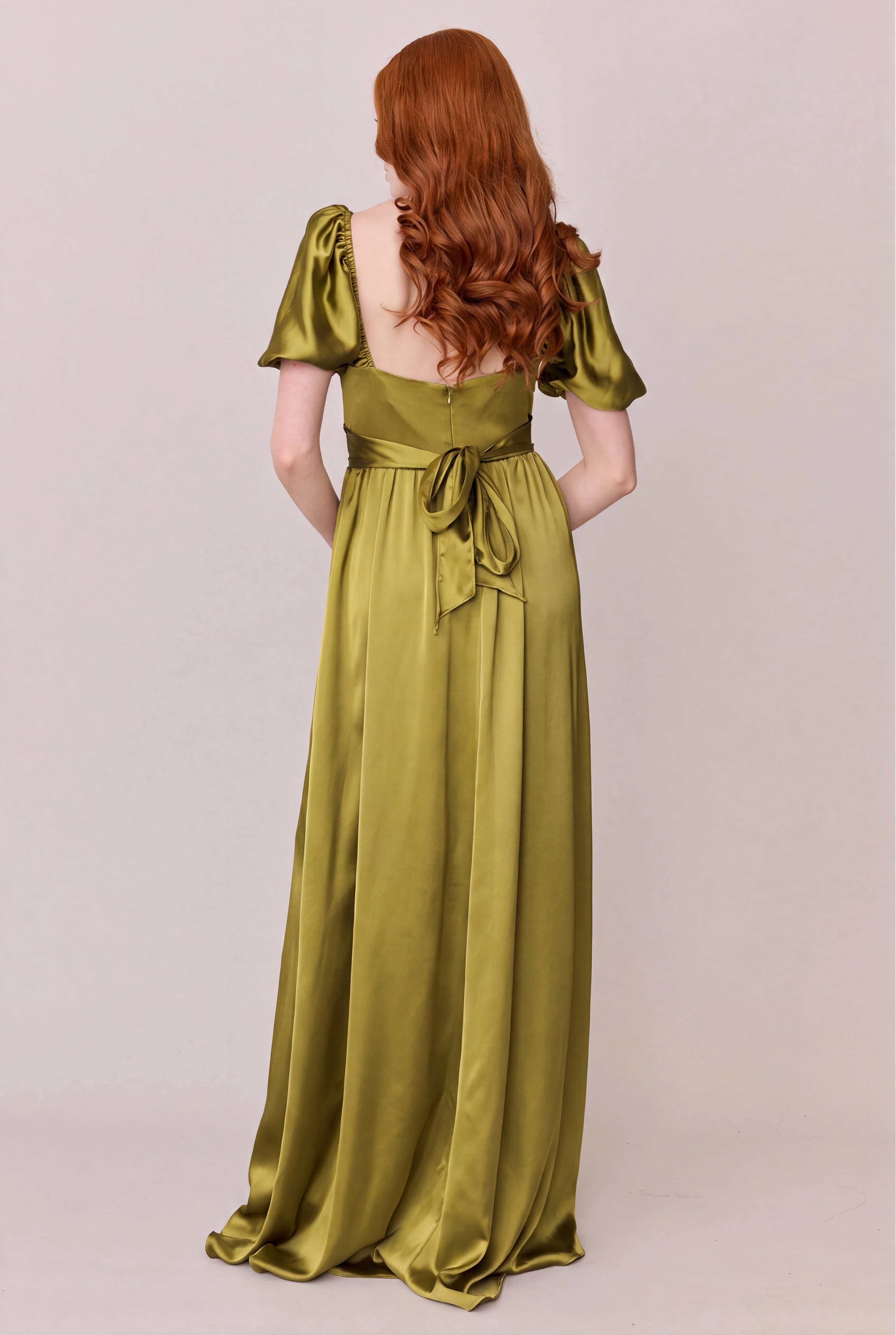 Isabella Satin Dress | Made To Order - Image 178