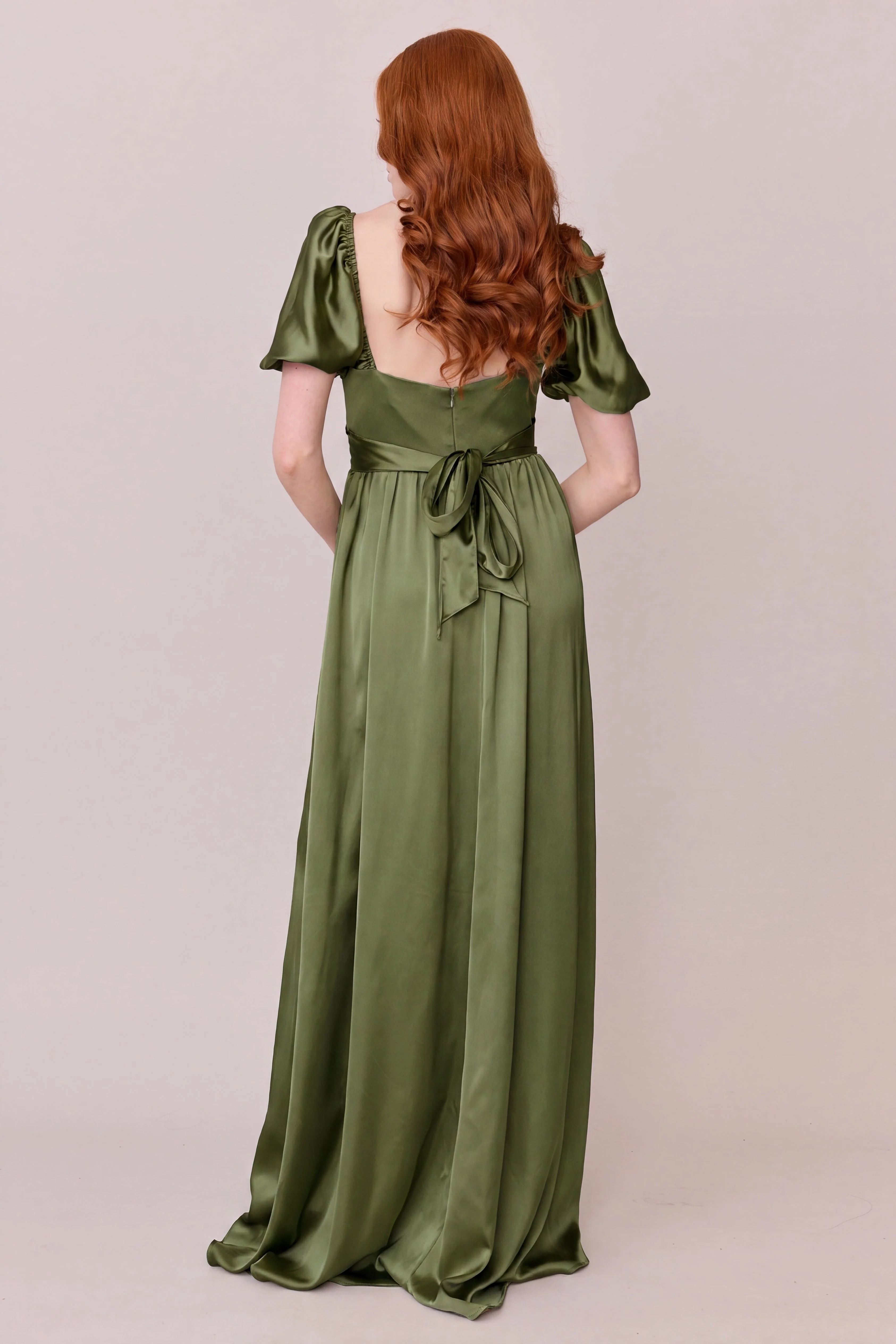 Isabella Satin Dress | Made To Order - Image 179