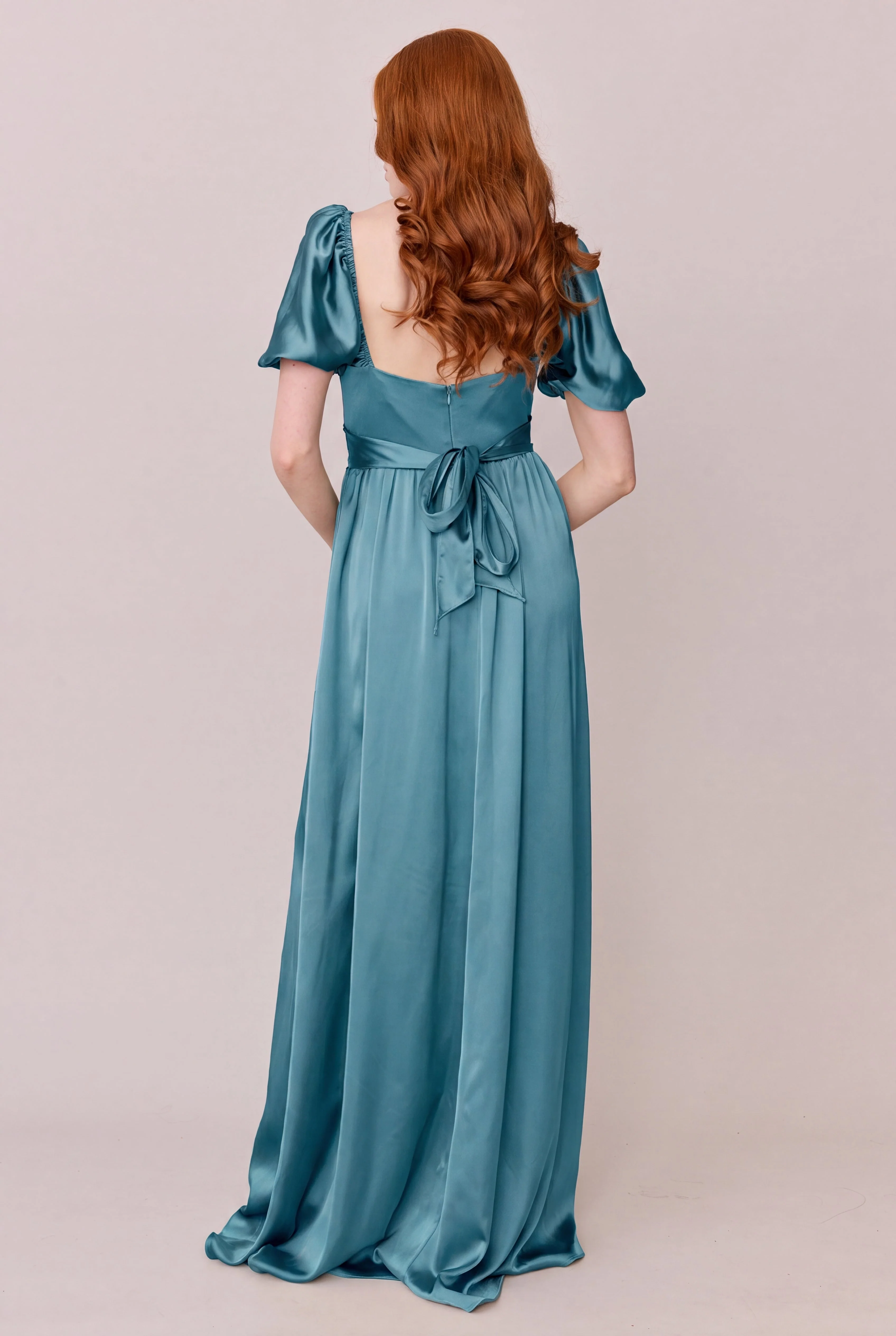 Isabella Satin Dress | Made To Order - Image 180