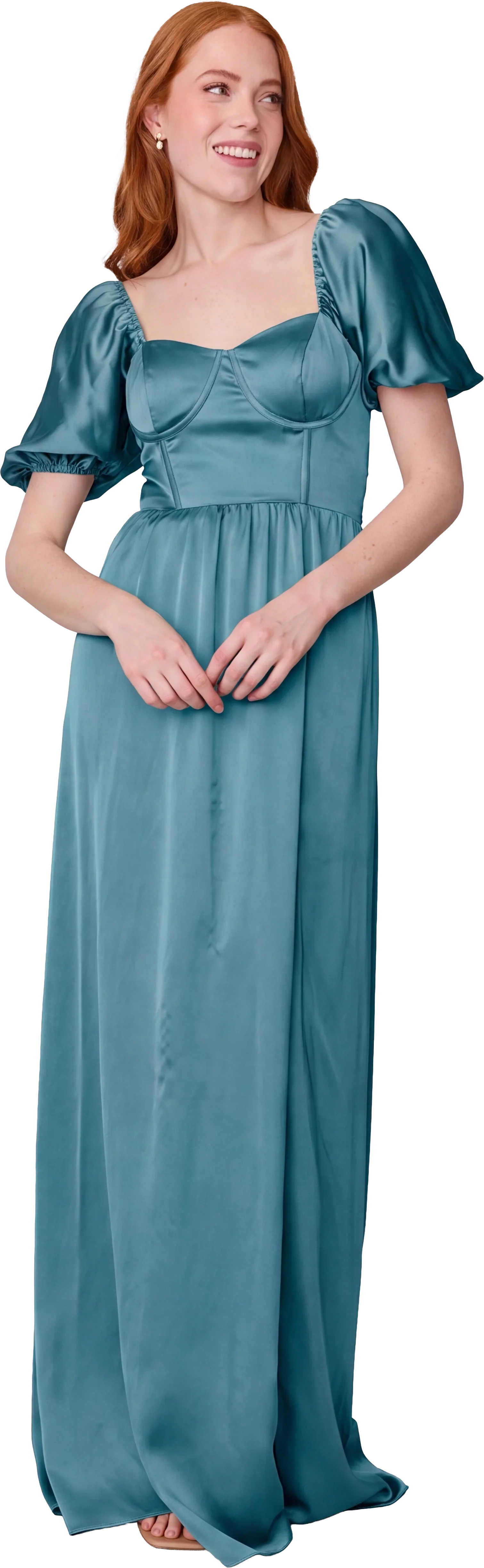 Isabella Satin Dress | Made To Order - Image 181