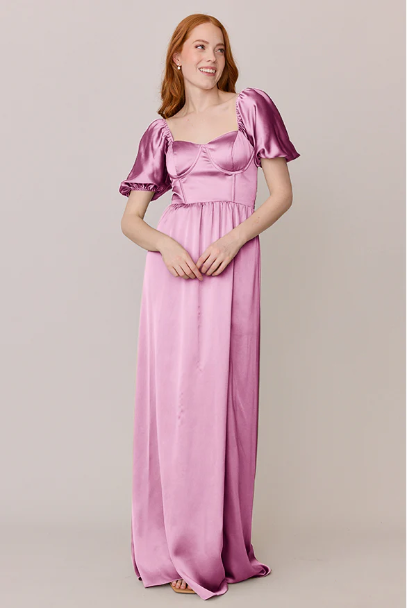 Isabella Satin Dress | Made To Order - Image 80
